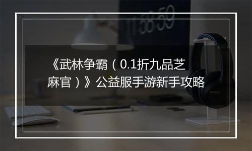 《武林争霸（0.1折九品芝麻官）》公益服手游新手攻略