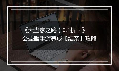 《大当家之路（0.1折）》公益服手游养成【结亲】攻略