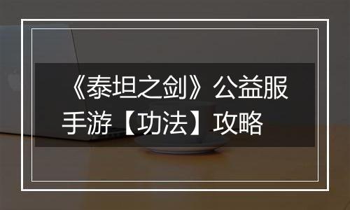 《泰坦之剑》公益服手游【功法】攻略