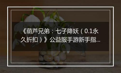《葫芦兄弟：七子降妖（0.1永久折扣）》公益服手游新手指南FAQ