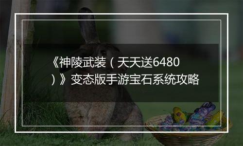 《神陵武装（天天送6480）》变态版手游宝石系统攻略