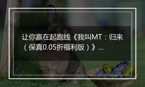 让你赢在起跑线《我叫MT：归来（保真0.05折福利版）》BT手游收益获取途径
