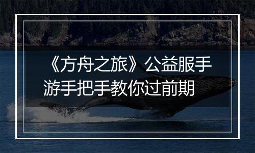 《方舟之旅》公益服手游手把手教你过前期