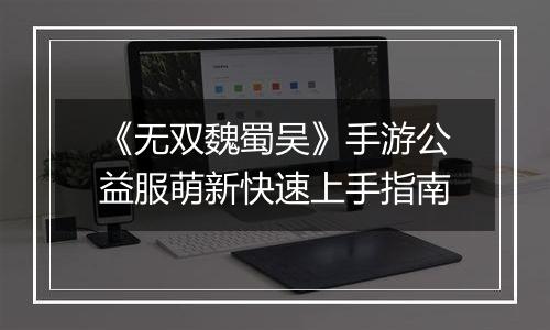 《无双魏蜀吴》手游公益服萌新快速上手指南