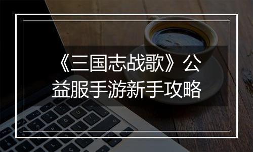 《三国志战歌》公益服手游新手攻略