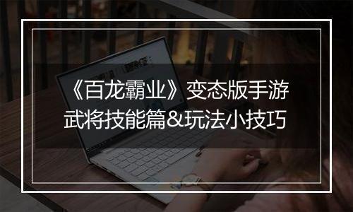 《百龙霸业》变态版手游武将技能篇&玩法小技巧