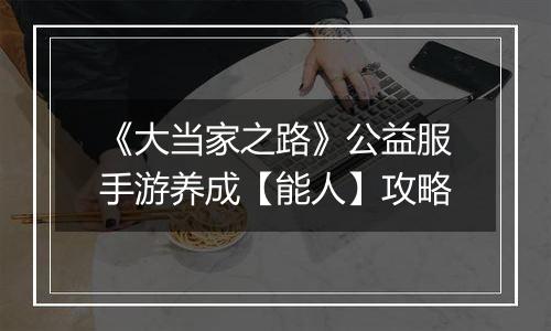 《大当家之路》公益服手游养成【能人】攻略