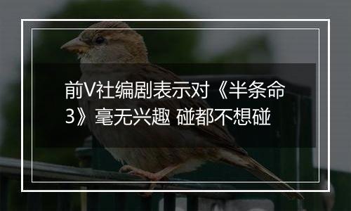 前V社编剧表示对《半条命3》毫无兴趣 碰都不想碰