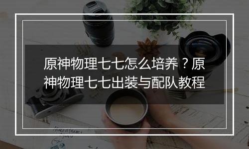 原神物理七七怎么培养？原神物理七七出装与配队教程