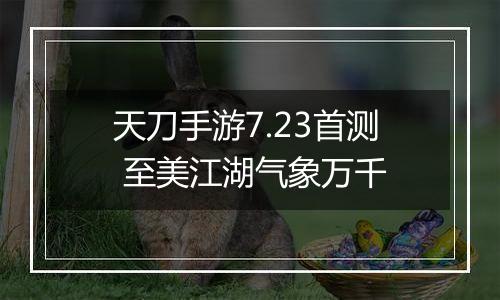 天刀手游7.23首测 至美江湖气象万千