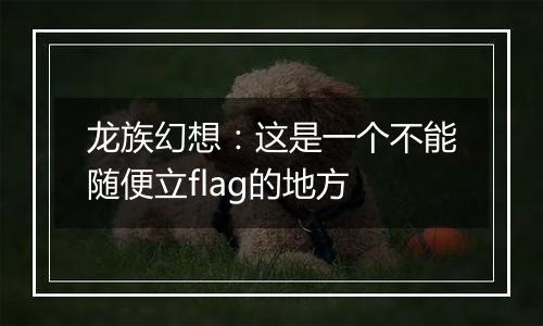 龙族幻想：这是一个不能随便立flag的地方