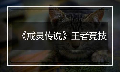 《戒灵传说》王者竞技