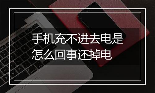 手机充不进去电是怎么回事还掉电