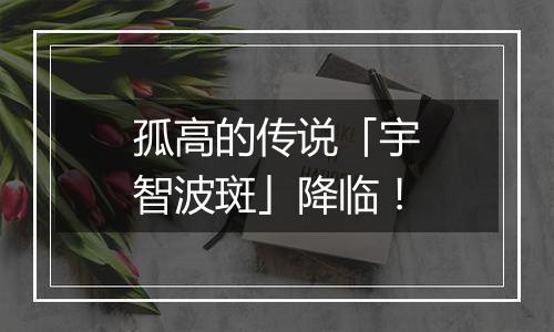 孤高的传说「宇智波斑」降临！