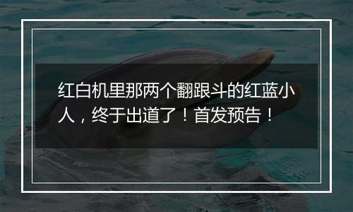红白机里那两个翻跟斗的红蓝小人，终于出道了！首发预告！