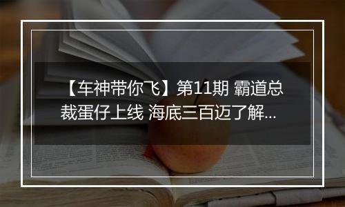 【车神带你飞】第11期 霸道总裁蛋仔上线 海底三百迈了解一下？