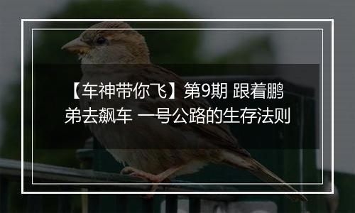 【车神带你飞】第9期 跟着鹏弟去飙车 一号公路的生存法则