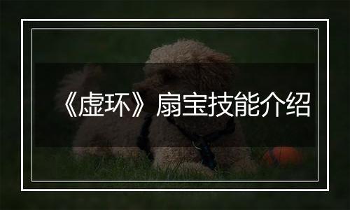 《虚环》扇宝技能介绍