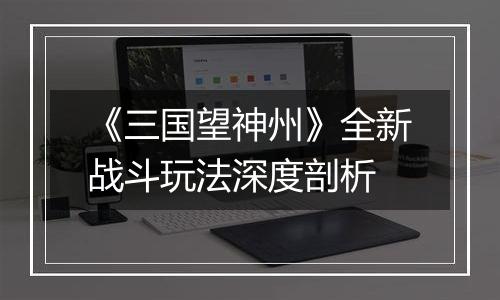 《三国望神州》全新战斗玩法深度剖析