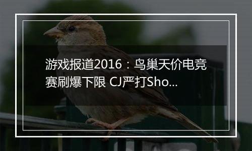 游戏报道2016：鸟巢天价电竞赛刷爆下限 CJ严打Showgirl