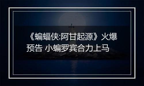 《蝙蝠侠:阿甘起源》火爆预告 小蝙罗宾合力上马