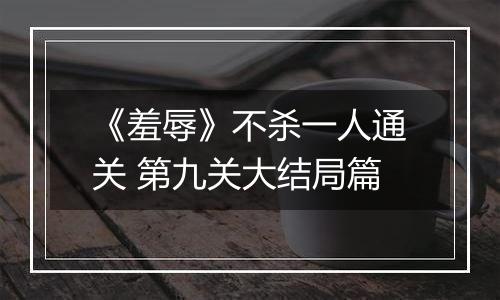 《羞辱》不杀一人通关 第九关大结局篇