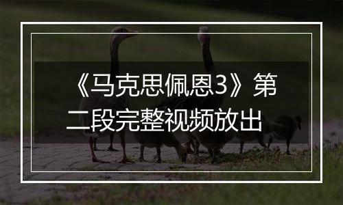 《马克思佩恩3》第二段完整视频放出