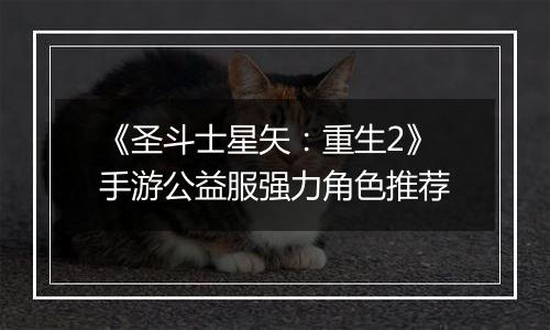 《圣斗士星矢：重生2》手游公益服强力角色推荐