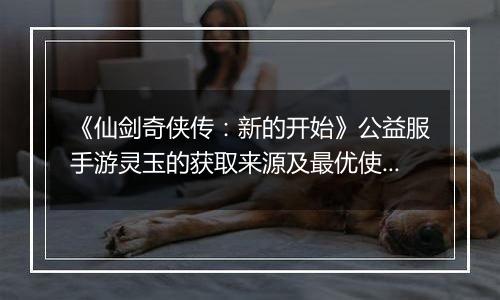 《仙剑奇侠传：新的开始》公益服手游灵玉的获取来源及最优使用方案