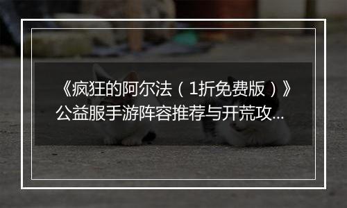 《疯狂的阿尔法（1折免费版）》公益服手游阵容推荐与开荒攻略：快速提升战力，轻松制霸新区！