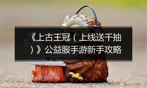 《上古王冠（上线送千抽）》公益服手游新手攻略