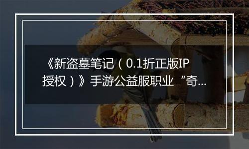 《新盗墓笔记（0.1折正版IP授权）》手游公益服职业“奇门”定位解析
