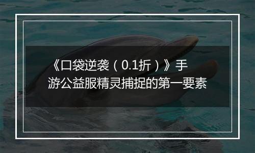 《口袋逆袭（0.1折）》手游公益服精灵捕捉的第一要素