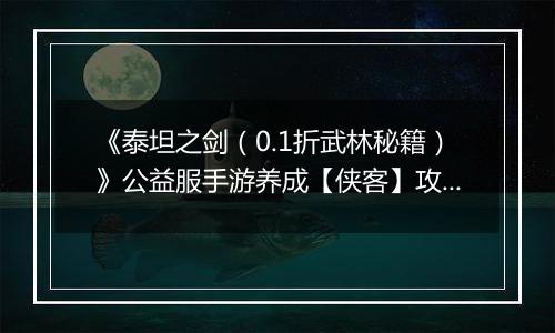 《泰坦之剑（0.1折武林秘籍）》公益服手游养成【侠客】攻略