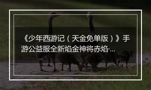 《少年西游记（天金免单版）》手游公益服全新焰金神将赤焰·哪吒情报抢先看！