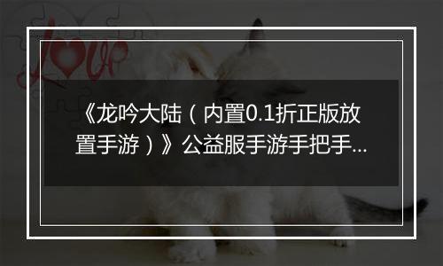 《龙吟大陆（内置0.1折正版放置手游）》公益服手游手把手教你过前期