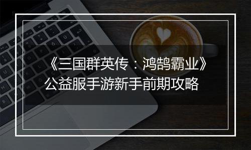 《三国群英传：鸿鹄霸业》公益服手游新手前期攻略