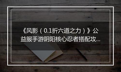 《风影（0.1折六道之力）》公益服手游阴阳核心忍者搭配攻略