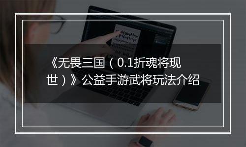 《无畏三国（0.1折魂将现世）》公益手游武将玩法介绍