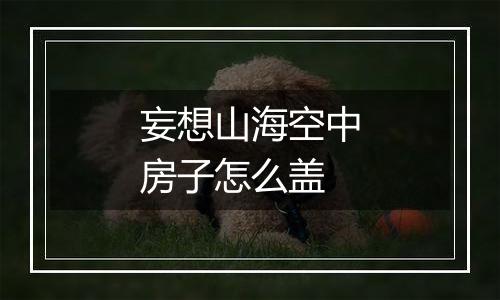 妄想山海空中房子怎么盖