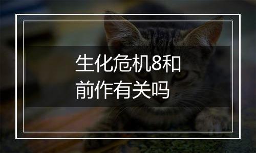 生化危机8和前作有关吗