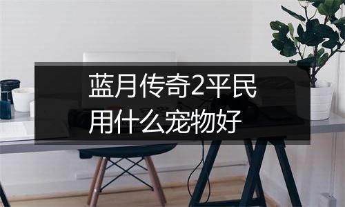 蓝月传奇2平民用什么宠物好