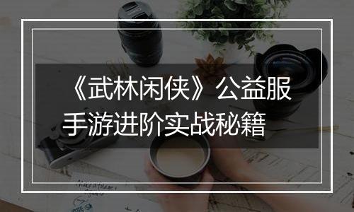 《武林闲侠》公益服手游进阶实战秘籍