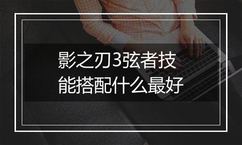 影之刃3弦者技能搭配什么最好