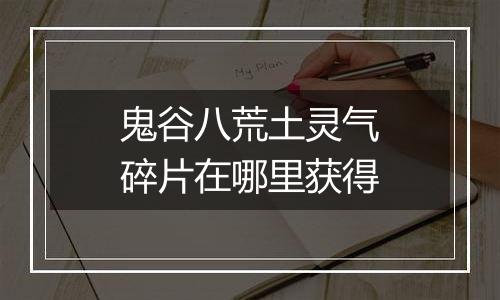 鬼谷八荒土灵气碎片在哪里获得