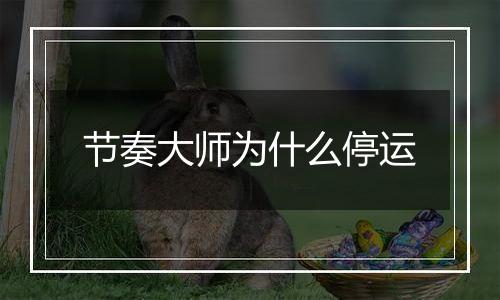 节奏大师为什么停运