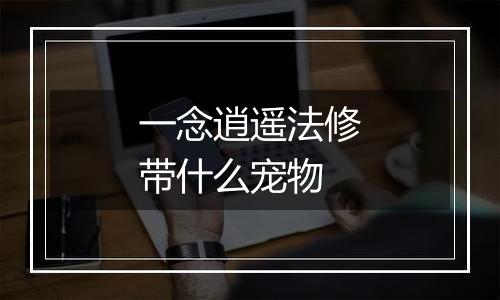 一念逍遥法修带什么宠物