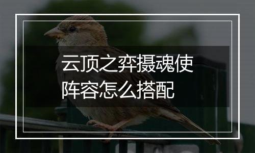 云顶之弈摄魂使阵容怎么搭配