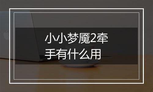 小小梦魇2牵手有什么用