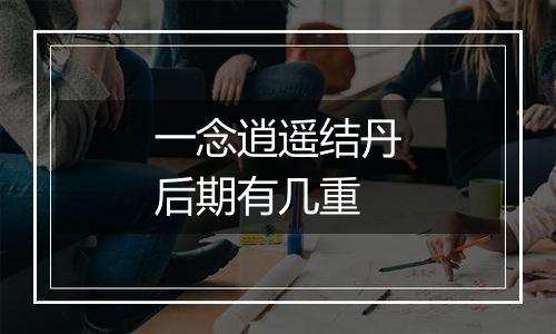 一念逍遥结丹后期有几重